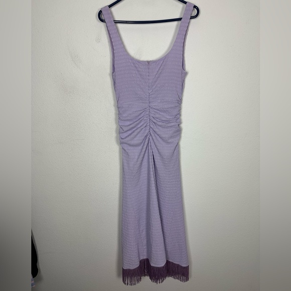 NEW Likely Lilac Sleeveless Nino Fringe Trim Midi Dress Size 12 NWOT - Picture 7 of 8